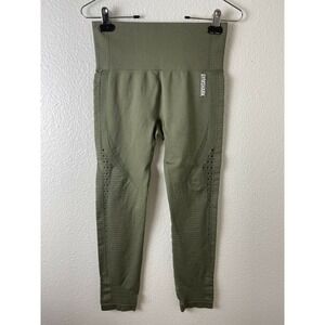 Gymshark Vital High Rise Seamless Leggings Size Small Olive Green